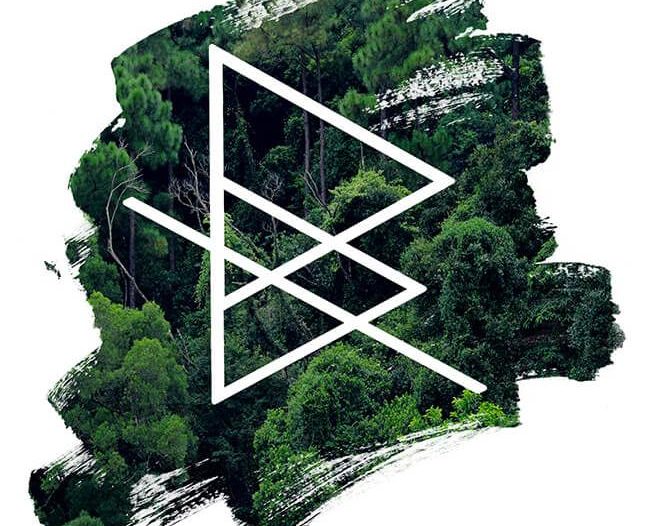 Logo with Paint Background
